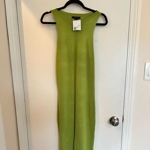 Forever 21 Large lime green maxi dress knit cali avocado L